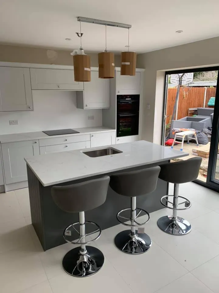 new kitchen with three seats